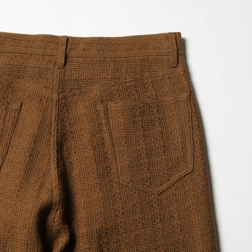 AURALEE / オーラリー | COTTON LINEN LENO 5P PANTS (メンズ) - Brown 