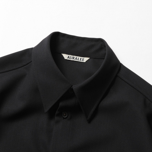 AURALEE / オーラリー | HARD TWIST WOOL DOBBY HALF SLEEVED SHIRTS 