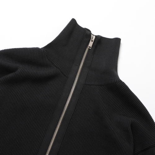 YOKE / ヨーク | RIB ZIP-UP CARDIGAN - Black | 通販 - 正規取扱店 