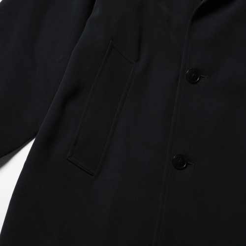 COMOLI / コモリ | ウールギャバ ダブルブレステッドコート - Navy 