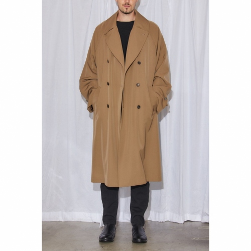 COMOLI / コモリ | ウールギャバ ダブルブレステッドコート - Camel  