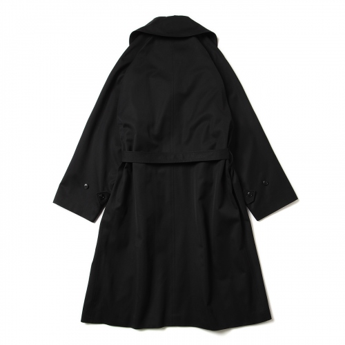 COMOLIコモリ 黒 コットンギャバウォッシュドコート ショート丈 サイズ  