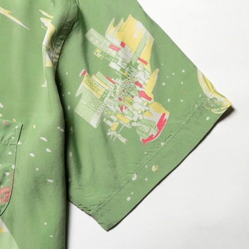 Porter Classic / ポータークラシック | SHOWFOLK ALOHA SHIRT - Green 