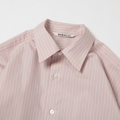 AURALEE / オーラリー | FINX POLYESTER STRIPE SHIRT ONE-PIECE 