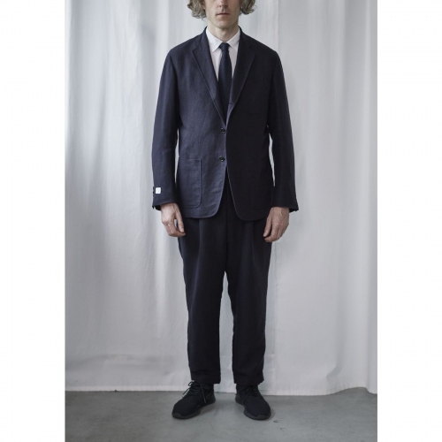 COMOLI / コモリ | シルクリネン 3Bジャケット - Navy | 通販 - 正規  