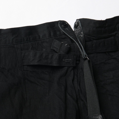 COMOLI / コモリ | デニムオーバーパンツ (サスペンダー付) - Black 