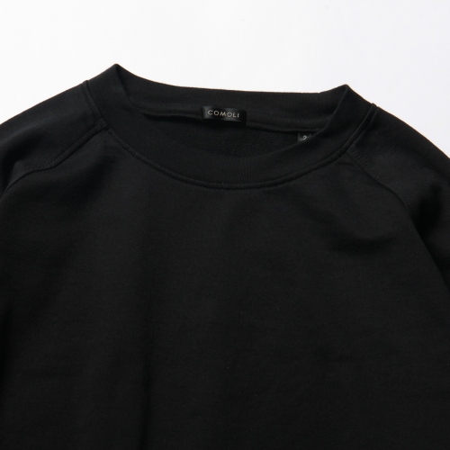 COMOLI / コモリ | コットンシルク 長袖クルー - Black | 通販 - 正規 