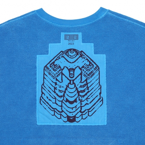 C.E / シーイー | OVERDYE ARRANGEMENT CREW NECK - Blue | 通販 