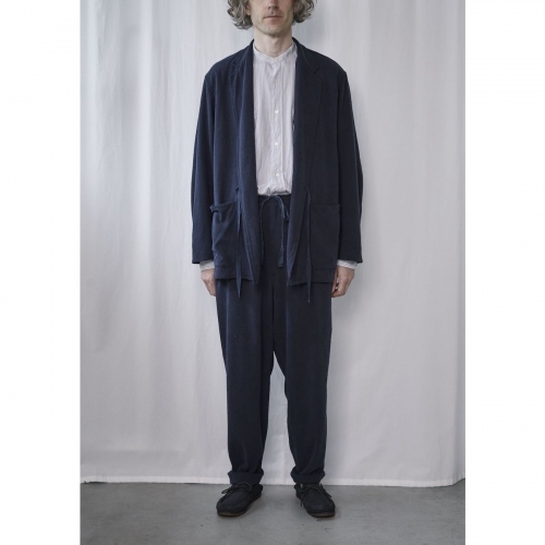 COMOLI / コモリ | シルクネップ テーパードパンツ - Navy | 通販 