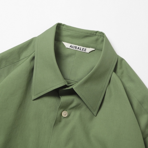 AURALEE / オーラリー | WASHED FINX TWILL SHIRT (メンズ) - Green 