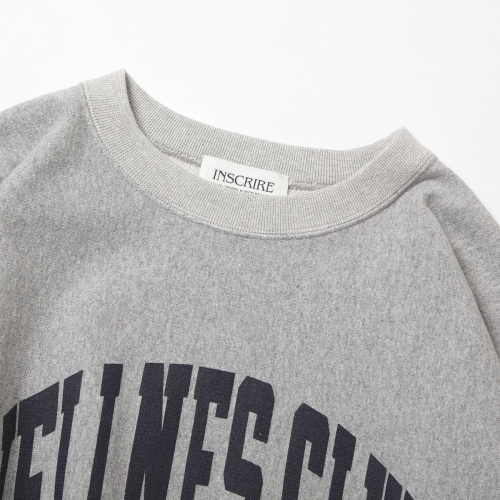 INSCRIRE / アンスクリア | WELLNESS CLUB Crew Sweat Shirt - Grey 