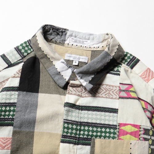 ENGINEERED GARMENTS | Combo Short Collar Shirt - Cotton Giraffe 