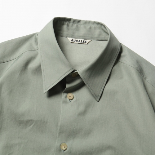 AURALEE / オーラリー | WASHED FINX HERRINGBONE HALF SLEEVED SHIRTS 