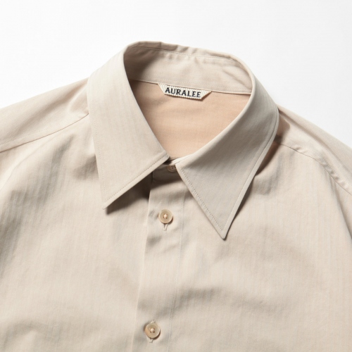 AURALEE / オーラリー | WASHED FINX HERRINGBONE HALF SLEEVED SHIRTS 