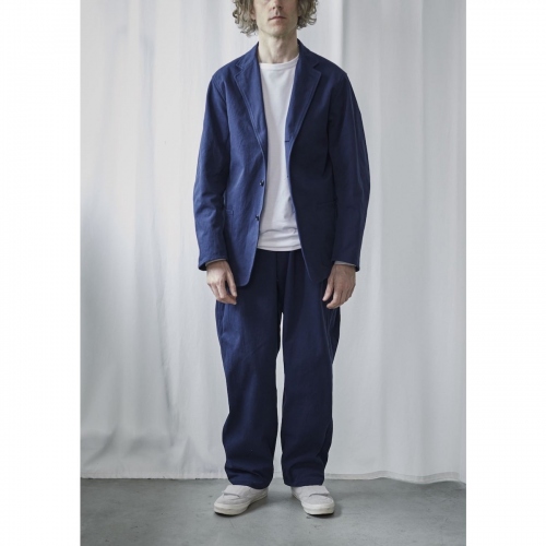 COMOLI / コモリ | コットンツイル ドローストリングパンツ - Navy 