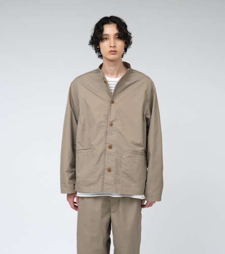 nanamica / ナナミカ | Band Collar Shirt Jacket - Navy | 通販 