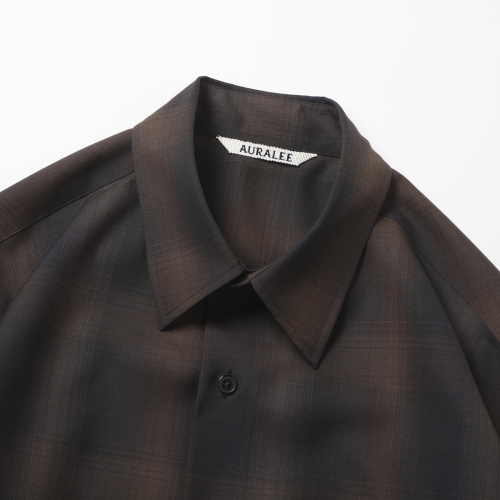 AURALEE / オーラリー | SUPER LIGHT WOOL CHECK SHIRT (メンズ 