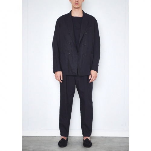 COMOLI / コモリ | リネンウール 2タックパンツ - Navy | 通販 - 正規 