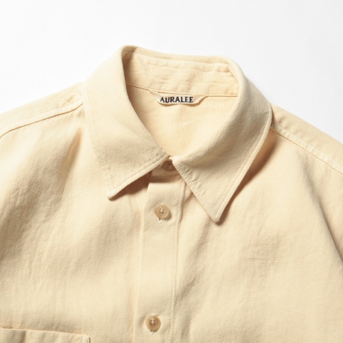 AURALEE / オーラリー | WASHI DUCK CANVAS HALF SLEEVED SHIRTS 