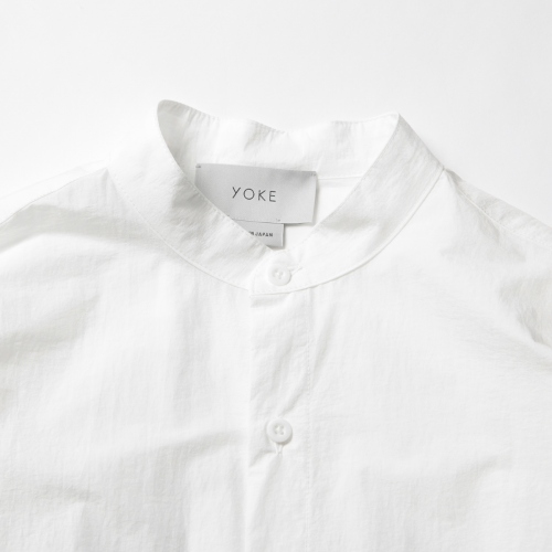 YOKE / ヨーク | BAND COLLAR LONG SHIRTS - White | 通販 - 正規取扱 