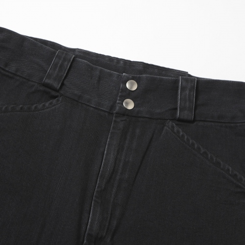 COMOLI / コモリ | コットンツイル ライダーパンツ - Black | 通販 
