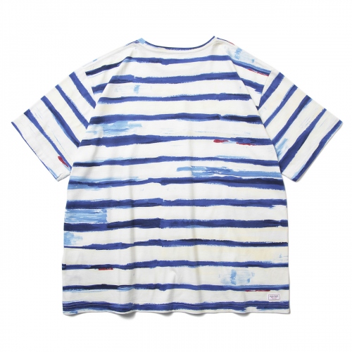 Porter Classic / ポータークラシック | ARTIST BORDER T-SHIRT - Blue 