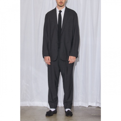 COMOLI / コモリ | ウール 2タックパンツ - Navy | 通販 - 正規取扱店 