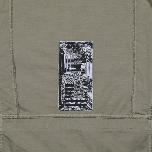 C.E / シーイー | OVERDYE LIGHT COTTON BUTTON JACKET - Khaki | 通販 