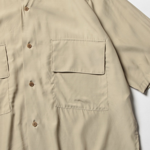 YOKE / ヨーク | HALF SLEEVES BIG FLAP SHIRT - Yellow Beige | 通販 