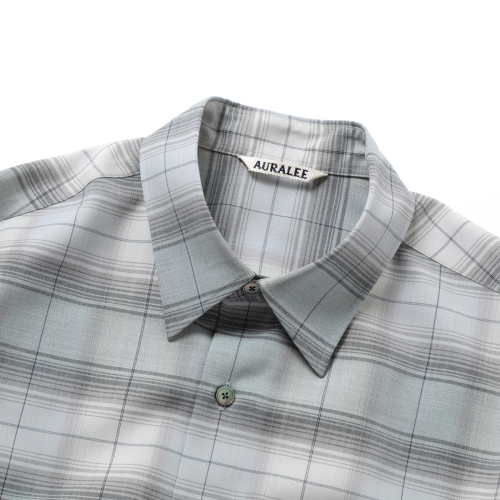 AURALEE / オーラリー | SUPER LIGHT WOOL CHECK SHIRT (メンズ 