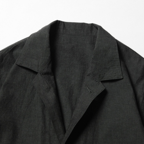 URU / ウル | COTTON CHAMBRAY / 2 BUTTON SHIRTS JACKET - F.Black 