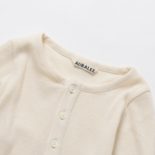 AURALEE / オーラリー | ORGANIC SOFT RIB HENLY NECK P/O (レディース 