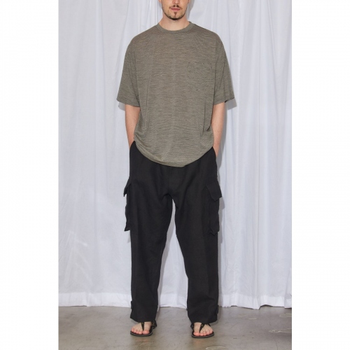 COMOLI / コモリ | ウール天竺 半袖クルー - Charcoal | 通販 - 正規 