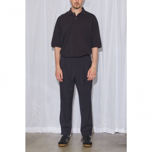 COMOLI / コモリ | 鹿の子 半袖ポロシャツ - Navy | 通販 - 正規取扱店 