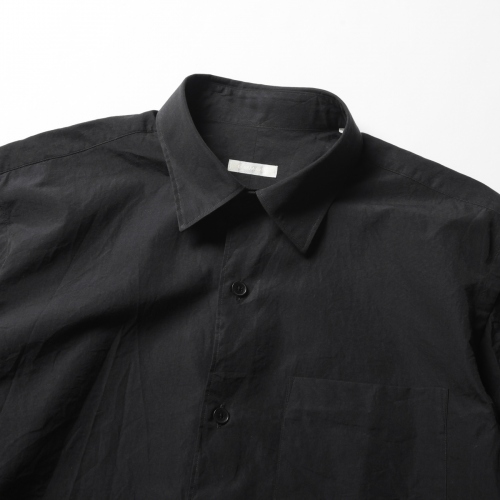 COMOLI / コモリ | コモリショートスリーブシャツ - Black | 通販 