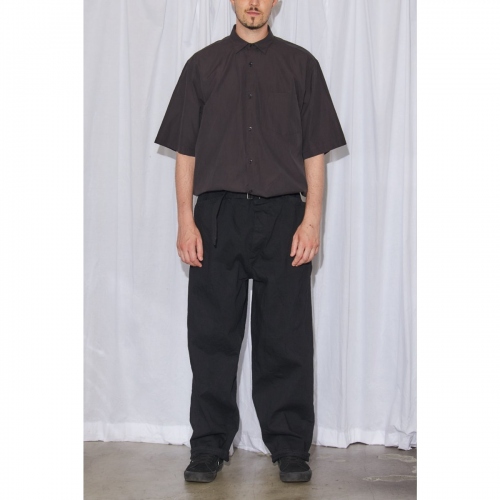 COMOLI / コモリ | コモリショートスリーブシャツ - Black | 通販 