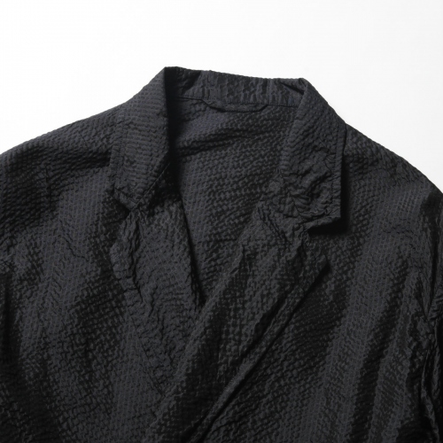 COMOLI / コモリ | シルク シアサッカージャケット - Navy | 通販  