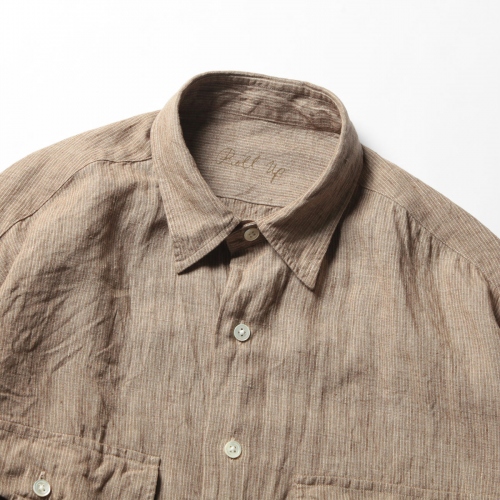 Porter Classic / ポータークラシック | ROLL UP LINEN STRIPE SHIRT 