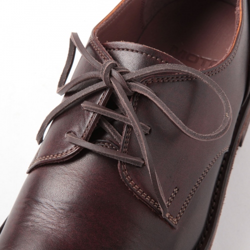 MOTO / モト | Wステッチ外羽根 Plain Toe Oxford Shoes #1632 - Brown 