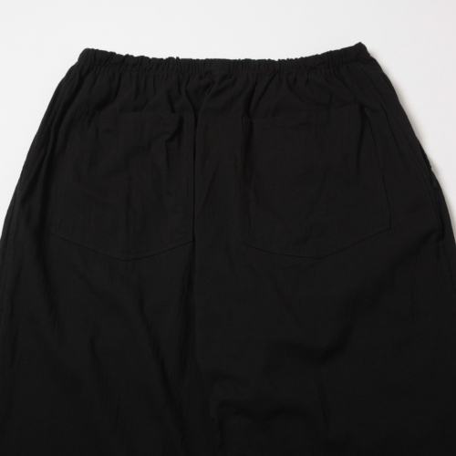 COMOLI / コモリ | 空紡オックス ドローストリングパンツ - Black  