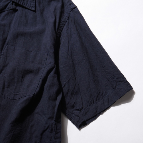 COMOLI / コモリ | ベタシャン オープンカラーシャツ - Navy | 通販 