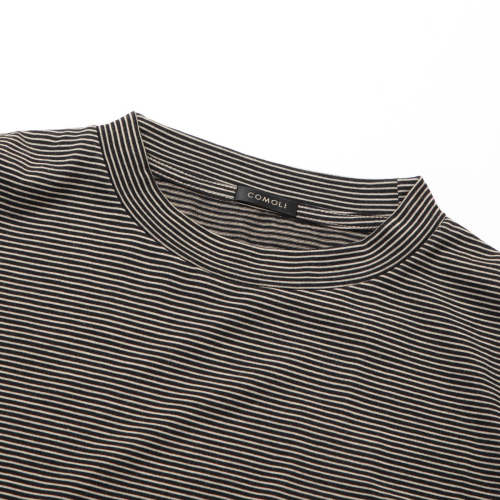 COMOLI / コモリ | サマーウール 半袖Tシャツ - Border | 通販 - 正規 