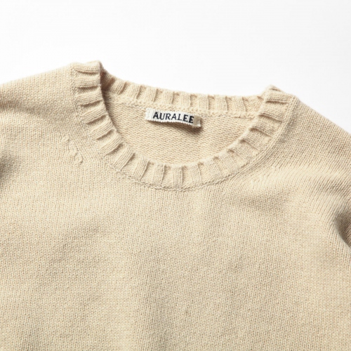 AURALEE / オーラリー | COTTON WOOL CASHMERE KNIT P/O (メンズ  