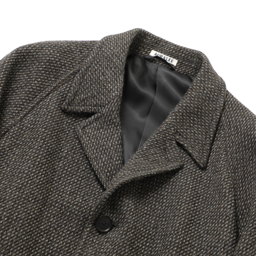 AURALEE / オーラリー | ALPACA WOOL SILK TWEED SOUTIEN COLLAR COAT 