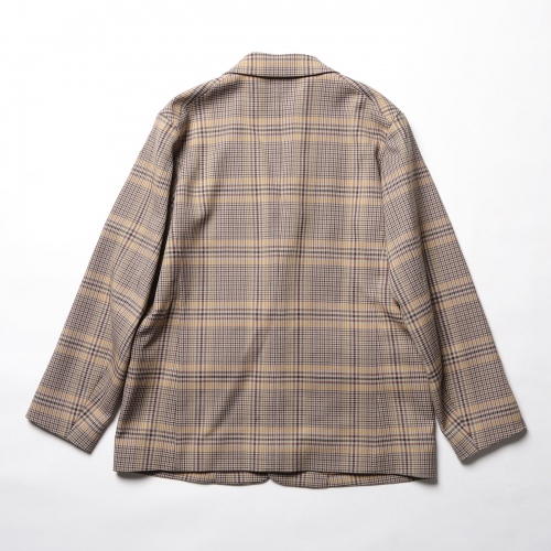 AURALEE / オーラリー | WOOL SERGE CHECK JACKET (メンズ) - Beige 
