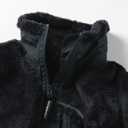 and wander / アンドワンダー | high loft fleece jacket - Navy 