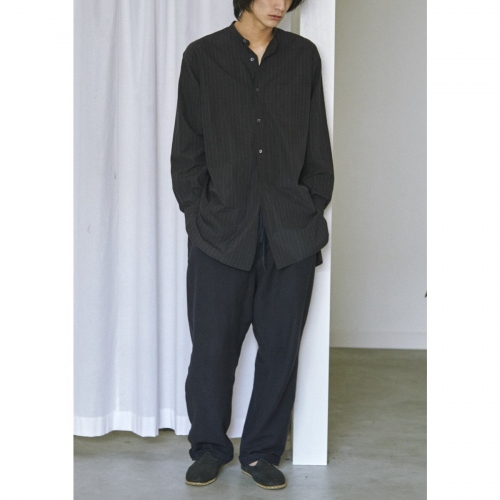 COMOLI / コモリ | インレイツイル ドローストリングパンツ - Navy 