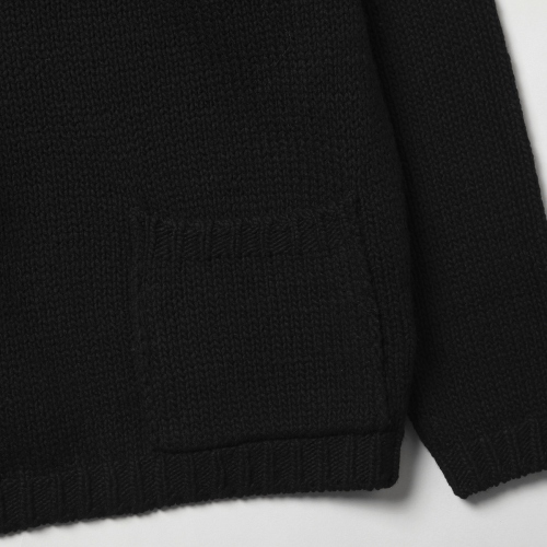 AURALEE / オーラリー | WOOL FELT YARN KNIT P/O (メンズ) - Black 
