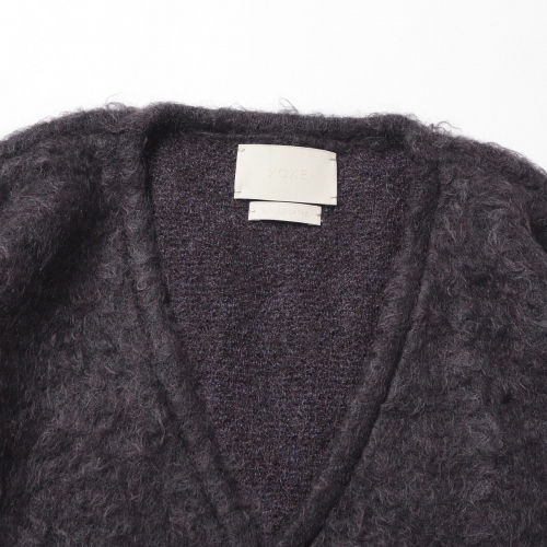YOKE / ヨーク | 4COLOR MIX JACQUARD MOHIAR CARDIGAN - Black | 通販 