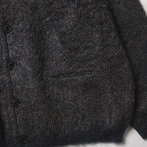 YOKE / ヨーク | 4COLOR MIX JACQUARD MOHIAR CARDIGAN - Peacock 
